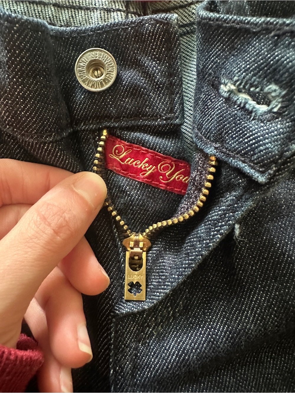 Lucky Brand Dark Indigo Denim Flare Low Rise Jeans